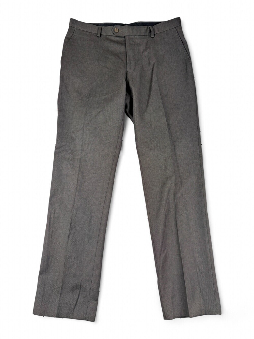 Charles Tyrwhitt Mens Slim Fit 100% Wool Dress Pants Grey 34W 32L